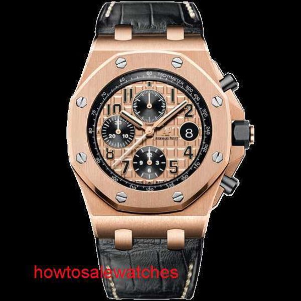 Dernière montre-bracelet de loisirs AP Royal Oak Offshore 18K or rose montre mécanique automatique pour homme 26470OR montre de luxe d'occasion 26470OR OO A002CR.01