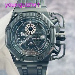 Laatste AP pols horloge Epic Royal Oak Offshore Series 26165 Limited Edition War Survivor Black Ceramic/Titanium Material Mens Watch