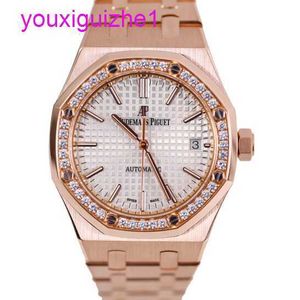 LASTEST AP WRIST Watch Epic Royal Oak Series 15451or Womens Rose Gold Automatic mécanique Swiss célèbre montre Luxury Sports Watch with Diamètre