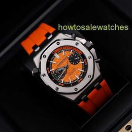 Dernière montre-bracelet AP Royal Oak Offshore 26703ST montre de sport pour hommes en acier de précision orange automatique mécanique suisse montre de mode pour affaires de renommée mondiale