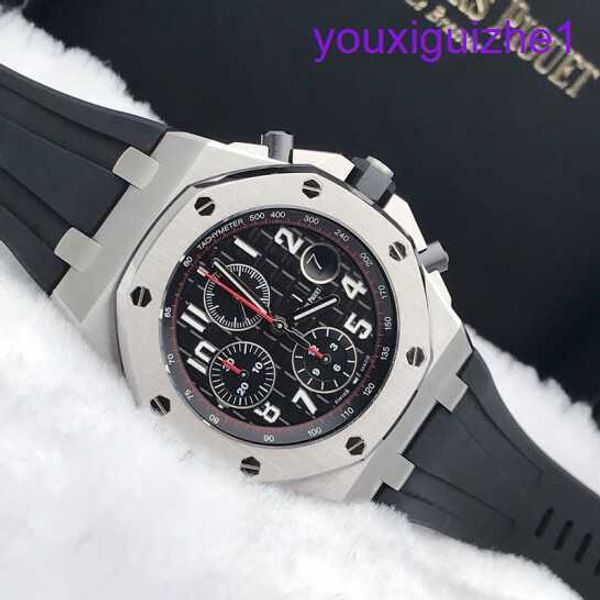 Last AP Wall Watch Royal Oak Offshore Series Calendar Timing Red Devil Vampire Automatic Steel Watch Steel 26470st.oo.a101cr.01 Discos negros