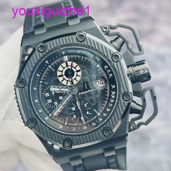 AP AP WRIST Watch Royal Oak Offshore Series 26165 Édition limitée Black Ceramic Titanium Material Rare and Good Item