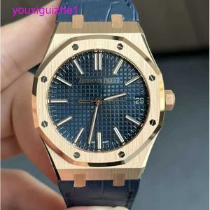 Laatste AP pols Watch Royal Oak Series 15510or OO D315CR.02 Rose Gold Blue Plate Mens Fashion Leisure Business Watch