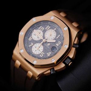 Dernière marque montre-bracelet AP montre-bracelet Royal Oak Offshore 26470OR Elephant Grey montre pour homme en or rose 18 carats montre mécanique automatique suisse jauge de luxe 42 mm