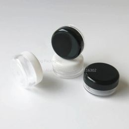 Lastoortsen 100 X 3g Voyage Mini Blanc Noir Vide Pot De Crème Récipient Cosmétique Bouteille En Plastique Maquillage Échantillon Pot Cosmétique Emballage