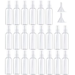 Lastoortsen Paquet de 22 bouteilles de pulvérisation en plastique 80 ml récipient de pulvérisation vide transparent pulvérisateur à brume fine bouteilles d'atomiseur rechargeables nettoyage