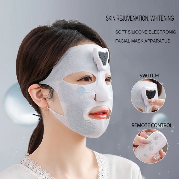 Lastoortsen 3D masque facial électronique réutilisable Ems favorise l'absorption de la crème pour le visage anti-âge liftant hydratant raffermissant la peau spa magnétique