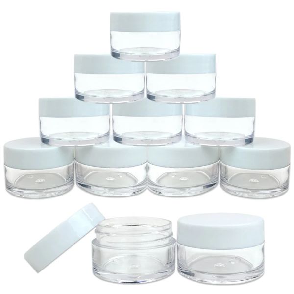 Lastoortsen 500 pièces Pot de cosmétiques en plastique boîte de maquillage Pot de stockage d'art d'ongle conteneur 2g 3g 5g 10g 15g 20g bouteille d'échantillon de lotion pour le visage