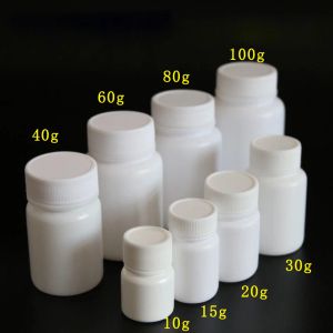 Lastoortsen 50pcs 15ml 20ml 30ml 50ml 60ml 100ml blanc bouteilles scellées rechargeables flacons réactif poudre solide médecine pilule conteneurs de stockage