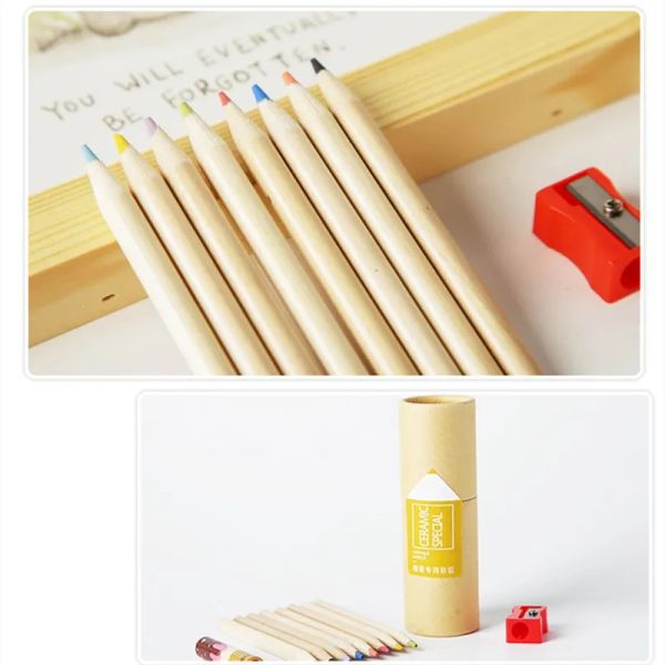 Lastoortsen Pottery Underglaze Pencil 12pcs Set Diy Línea de gancho pintada a mano Tiza de esmalte Cerámica hecha a mano Herramienta de pintura y coloración