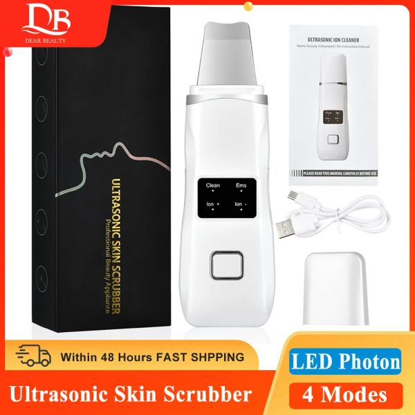 Lastoortsen Scrubber Limpieza facial ultrasónica Hine Raspador de punto negro Aparato cosmético Crema facial Espátula Peel Cavitación Limpiador de poros