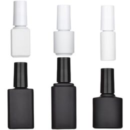 Lastoortsen vente en gros 3/5/7/10 ml bouteilles de Gel à ongles vides bouteilles de vernis à ongles noir/blanc bouteilles de Gule à ongles en verre bouteilles d'huile à ongles simples