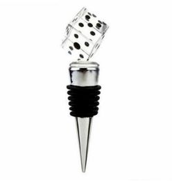 LASVEGAS -thema Crystal Dice Wine Bottle Stopper Event Party Supplies Wedding Bridal Shower FAVORS7550584