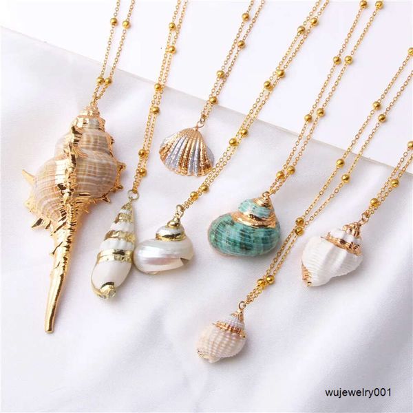 Lateefah 2019 Boho coquille Collier conque coquillage Collier pendentif pour femmes Collier Femme coquille porcelaine escargot bijoux d'été