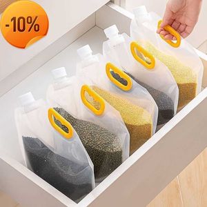 Latest 1/3/5pcs Sealed Storage Bag Rice Packaging Bag Grains Moisture-Proof Insect-Proof Transparent Thickened Portable Food-Grade Bag