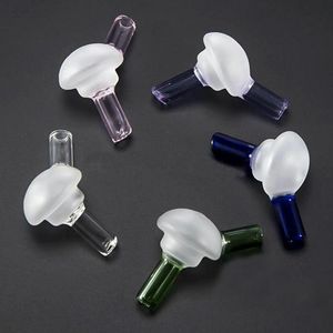 Dernier 25MM coloré fumer Pyrex verre épais à la main champignon style filtre bulle Carb Cap chapeau ongles Dabber pipe à eau narguilé Bongs plates-formes pétrolières porte-cigarette DHL