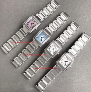 4 derniers styles femme montres-bracelets de haute qualité mouvement à quartz boîtier en acier raffiné 316L saphir 20 mm x 25 mm bracelet lunette sertie de diamants montre pour femme de qualité supérieure