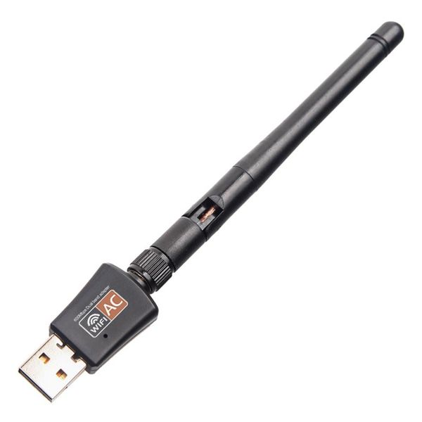 Dernière carte adaptateur réseau WiFi USB sans fil, antenne double bande 600 Mbps 2.4G 5.8Ghz 802.11AC