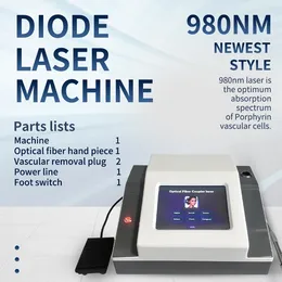 Nieuwste 980 nm diode laser vasculaire verwijderingsmachine rode bloedvaten spider aderen gezicht aderen remover lazer therapie met koude hamer