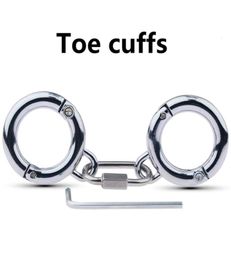 Dernières manchettes réglables en acier inoxydable verrouillage fétiche BDSM Torture Bondage jeux pour adultes jouets sexuels pour les Couples Y2011188762225