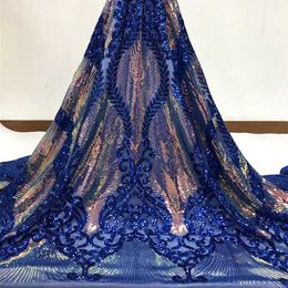 Nieuwste Afrikaanse Nigeriaanse tule kanten stof met pailletten borduurwerk guipure veters stoffen jurken 5yards 2022