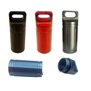 Nieuwste Aluminium Pillendoosje Case Fles Houder Container Waterdichte Opslag Luchtdichte Cilinder Stash 4 kleur kiezen Maat 84*32mm