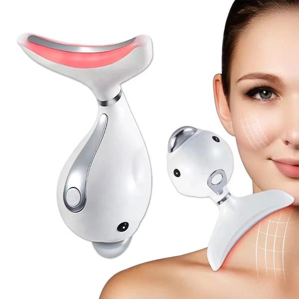 Dernières Anti-rides RF Neck Guard Masseur peau grattoir raffermissement de la peau Lifting du cou Soins de la peau Beauté Masseur Portable Visage Cou Étirement Dispositif