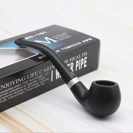 Dernières bakélite en plastique fumer pipe noir débutant modèles pot main tabac cigarette à base de plantes filtre conseils tuyaux outil accessoires