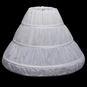 Girls' White Flower Girl Crinoline Half Slip Petticoat for Wedding and Formal Dress