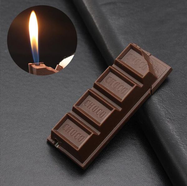 Dernière forme de chocolat Butane briquet à gaz en plastique gonflable sans gaz cigare flamme allume-feu fumer outil accessoires