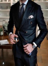 Dernière couche Pant design à double poitrine Suit Slim Fit Fashion Marding Cost For Men Prom Groom Tuxedo Veste avec pantalon Set2147608