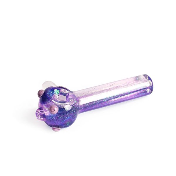 Dernières Coloré Cool Liquide Glitter Sparkle Rempli Pyrex Verre Épais Tube De Fumer Pipe À Main Portable À La Main Herbe Sèche Tabac Huile Rigs Filtre Bong Pipes À Main DHL