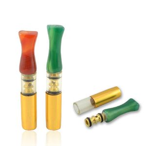 Dernier coloré Jade Gemstone Fumer Tube One Hitter Handpipe Portable Bong Herb Tabac Porte-cigarette À La Main Filtre Embouchure Amovible Conseils DHL