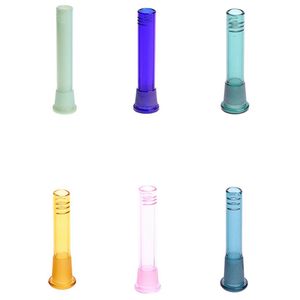 Dernières verre Pyrex coloré à la main Fumer Bong Down Stem Portable 14MM Femme 18MM Male Filtre Bol Conteneur Waterpipe Hookah DownStem Holder DHL Free