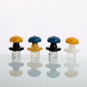 Dernières Coloré Pyrex Verre Épais À La Main Champignon Style Filtre Bulle Carb Cap Chapeau Ongles Dabber Bongs Plates-formes Pétrolières Paille Narguilé Fumer Bubbler Accessoires DHL