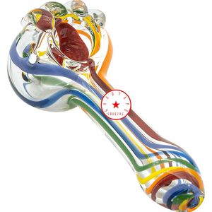 Dernier coloré arc-en-ciel Ripper Pyrex épais verre tuyaux à main filtre portable herbe tabac cuillère bol fumer Bong support innovant porte-cigarette tube