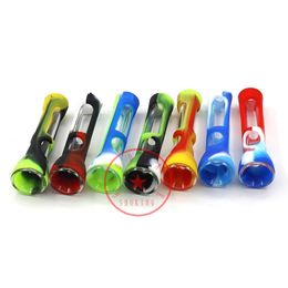 Nieuwste Kleurrijke Siliconen Pyrex Dikke Glazen Hoorn Droge Kruid Tabak Preroll Sigaret Sigaarhouder Draagbare Innovatieve Tips Filter Mondstuk One Hitter Taster