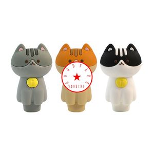 Derniers tuyaux en silicone de style de petits chats colorés filtre en verre trou écran bol portable innovant herbe tabac porte-cigarette Bong fumer des pipes à main DHL