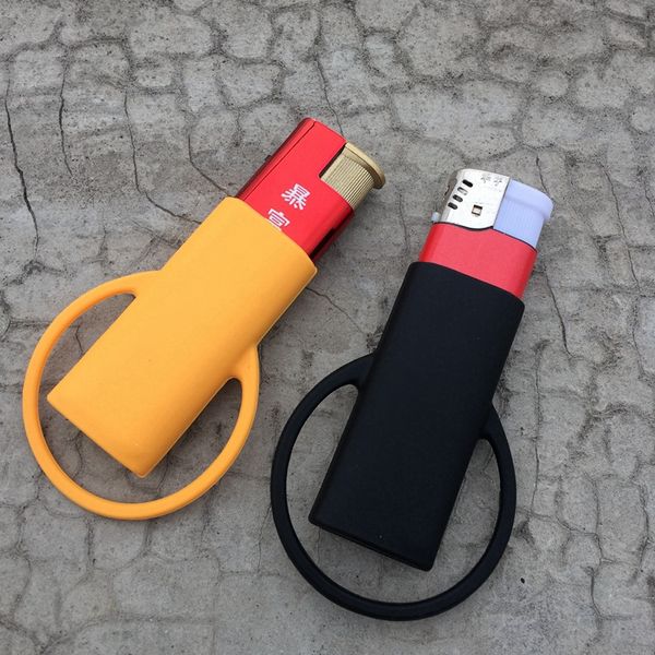 Dernière Coloré Fumer Câlin Silicone Peau Protéger Briquet Cas Portable Herbe Sèche Tabac Cigarette Boîte Embrasser Titulaire Manches Gaine Maison Titulaire DHL