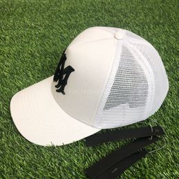 Nieuwste kleuren borduurwerk letters ma logo ball caps luxe ontwerpers hoed mode trucker cap hoge kwaliteit