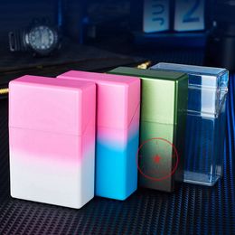 Nieuwste Cool Kleurrijk Roze Transparant Roken Sigarettenkoker Opbergdoos Draagbare Innovatieve Exclusieve Behuizing Opening Vochtbestendige Stash Case DHL