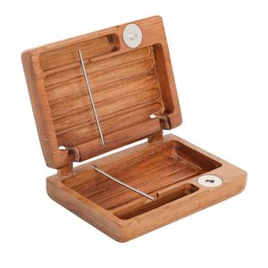 Nieuwste Cool Roken Natuurlijke Walnoot Hout Sigarettenkokers Opbergdoos Innovatieve Behuizing Houten Magneet Opening Flip Vochtwerende Dugout Stash Case Container DHL