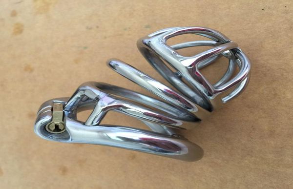 Último diseño de anillo de ritmo de curva macho pequeño acero inoxidable jaula pene de cinturón de anillo de cinturón
