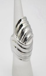 Dernière design Big Long Foundry Statement Ring Ringue en acier inoxydable Métal de métal Bague Bague pour femmes Anillos Mujer Anel3721306