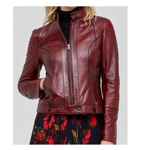 Veste en cuir élégante pour femmes, dernière conception personnalisée de haute qualité, différentes couleurs, disponible à des prix bon marché