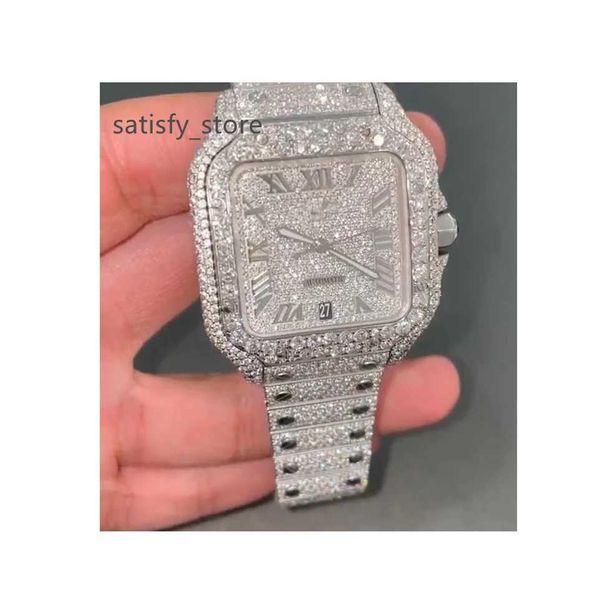 Dernière design Moisanite Watch avec style fantaisie Iced Diamond Watch For Mens Wear du fournisseur indien