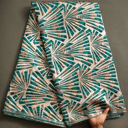 Nieuwste ontwerp Nigeriaanse brokaat Jacquard Lace Fabric Franse kanten stof van hoge kwaliteit Afrikaanse kanten stof voor feest naai S3503 240408