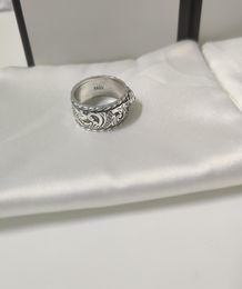 Nieuwste design Tiger Head 925 Sterling Silver Ring Paar Persoonlijkheid Retro Ring Design Ring Fashion sieraden Supply8559011