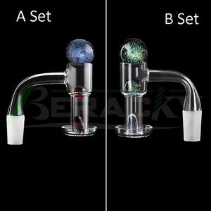 Beracky Flat Top Smoking Terp Slurper Quartz Banger mit zwei Stilen Glas Marmor/Rubin Pearl Pill 20 mmOD Slurpers Nägel für Dab Rigs Bongs