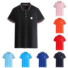 Último diseñador Polos para hombres Camisa clásica Monclair Polos de lujo para hombres y mujeres Camiseta casual para hombres Serpiente Abeja Impresión de letras Bordado Moda Camiseta alta s-5XL